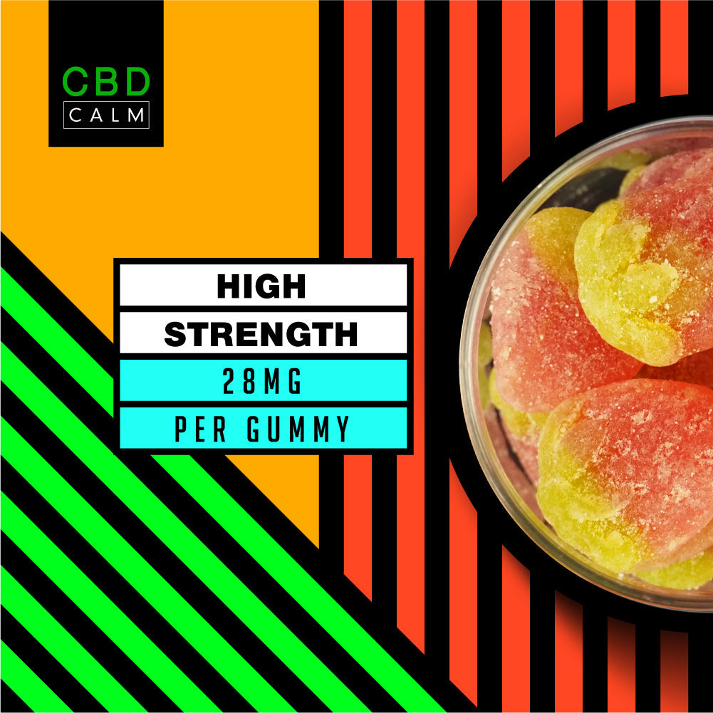 840mg Strawberries Tub CBD Gummies CBD Calm