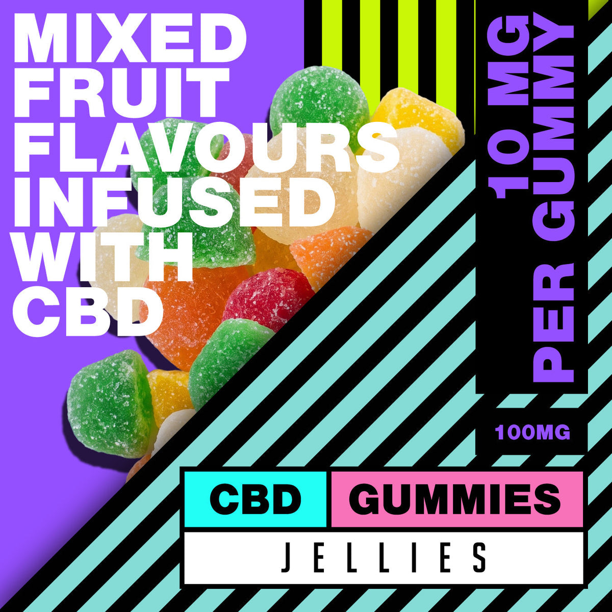 CBD Jellies Gummies 100mg Grab Bag CBD Calm
