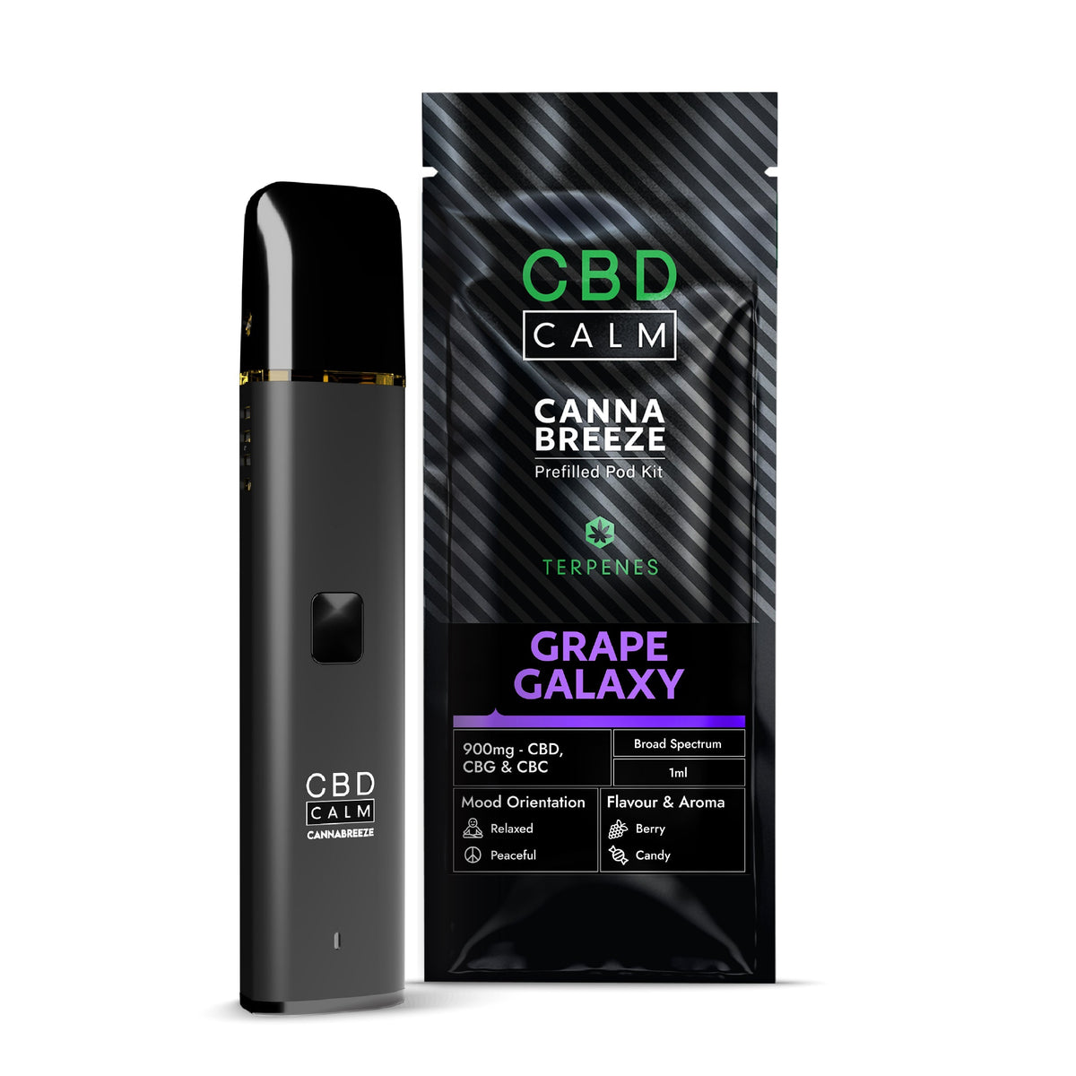 Cannabreeze 900mg Prefilled Vape Kit CBD Calm