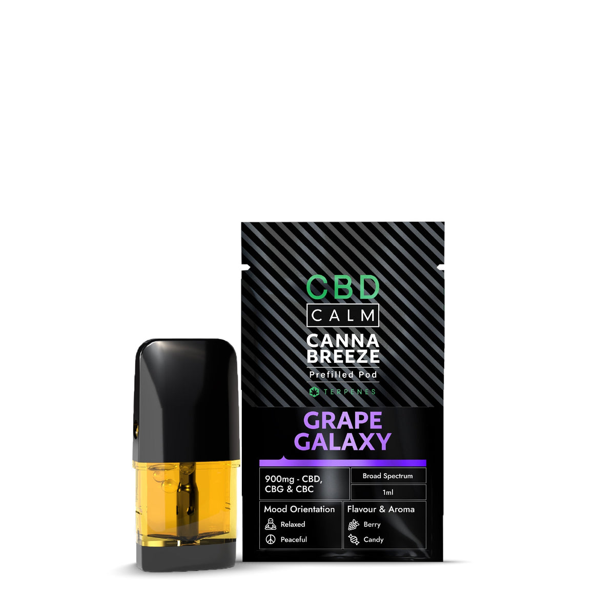 Cannabreeze 900mg CBD Replacement Pod CBD Calm