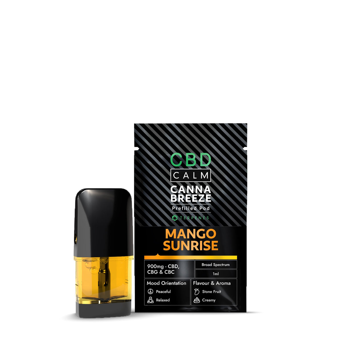 Cannabreeze 900mg CBD Replacement Pod CBD Calm