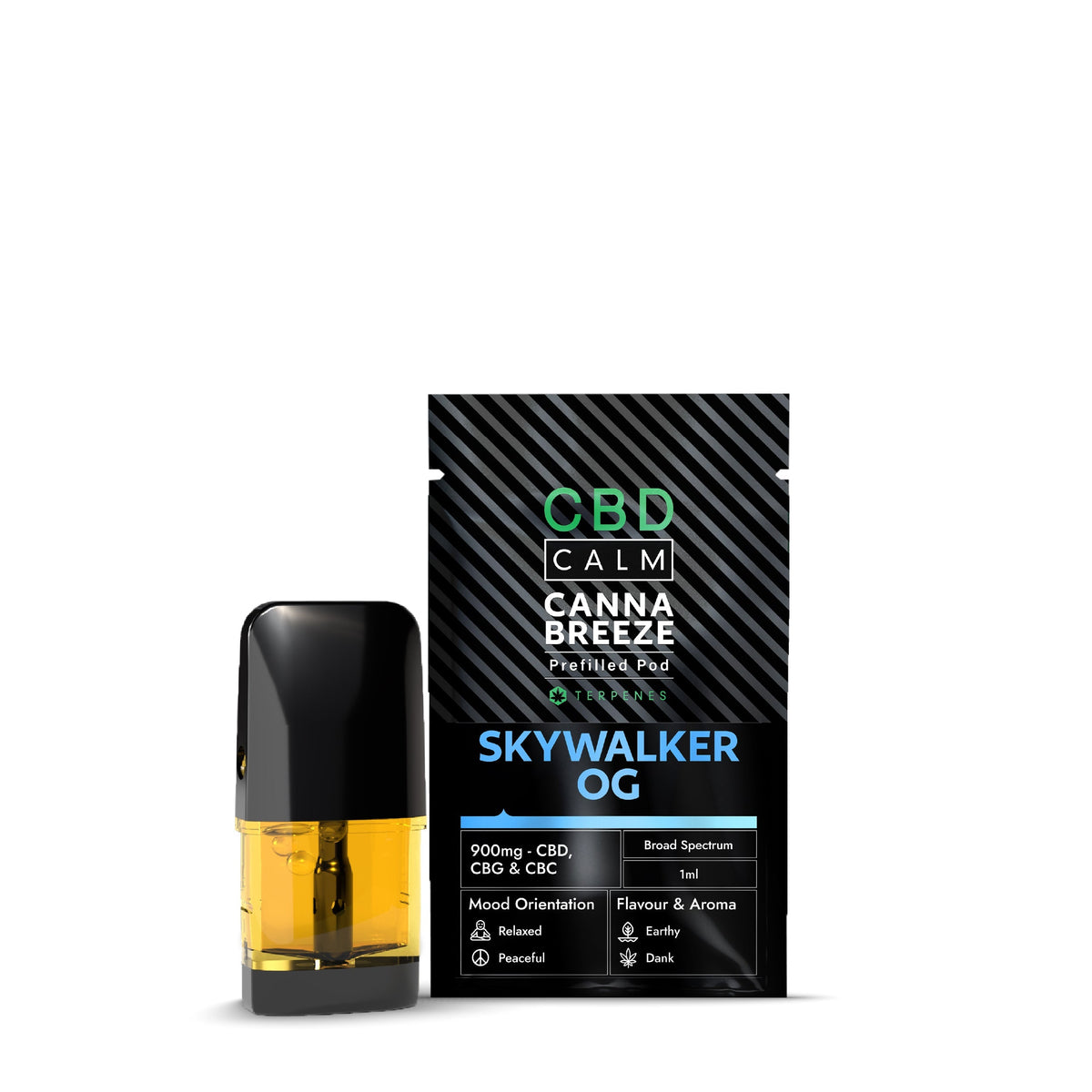 Cannabreeze 900mg CBD Replacement Pod CBD Calm